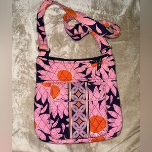 Vera Bradley Pink and Orange Floral Crossbody Bag